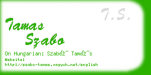 tamas szabo business card